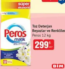 PEROS TOZ DETERJAN BEYAZLAR VE RENKLİLER 12 KG